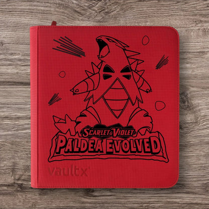 Custom Made Vault X 12 Pocket Red Zip Binder / Folder for TCG collection – Paldea Evolved