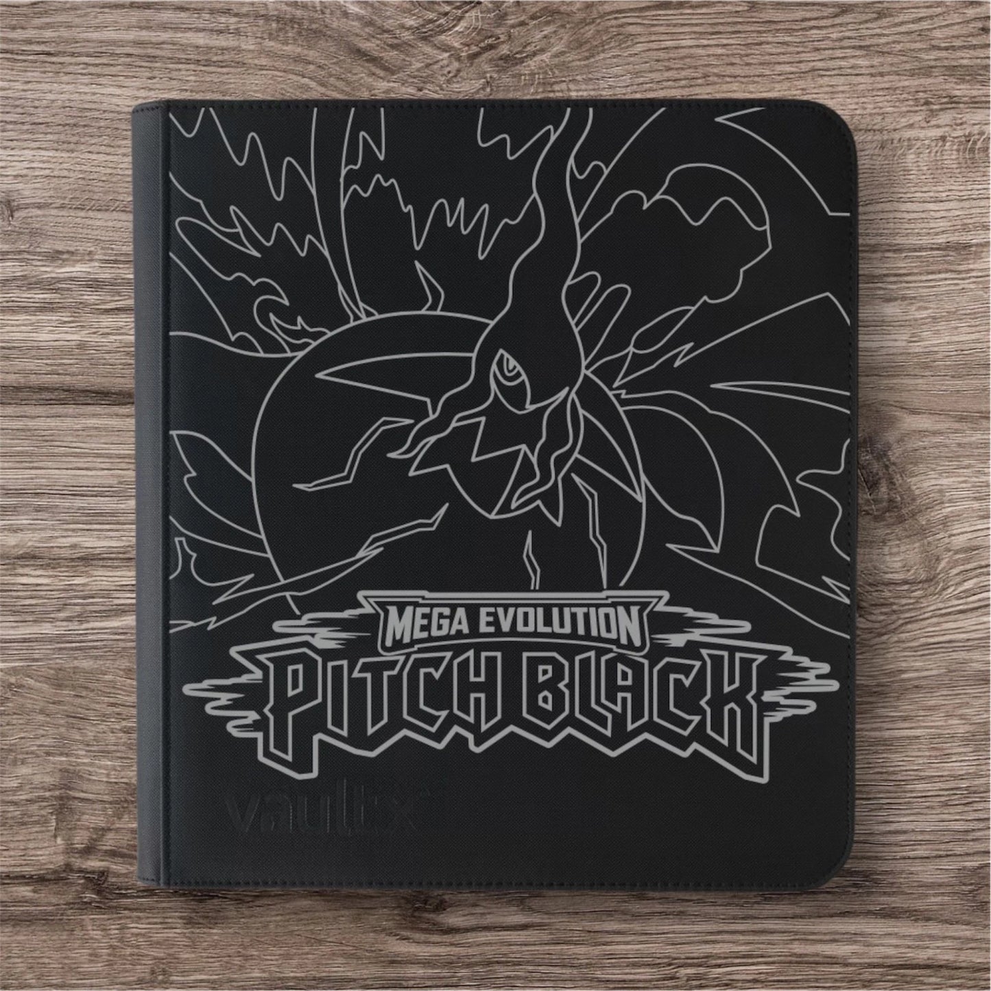 Custom Made Vault X 12 Pocket Black Zip Binder / Folder for TCG collection – Pitch Black