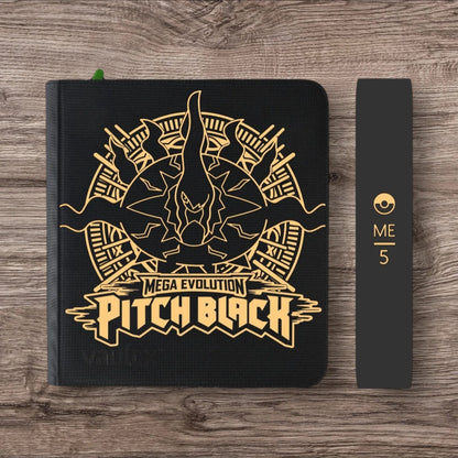 Custom Made Vault X 12 Pocket Black Zip Binder / Folder for TCG collection – Pitch Black