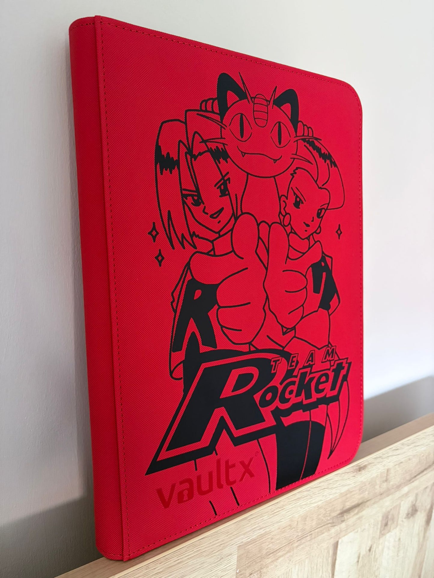 Custom Made Vault X 9 Pocket Red Binder / Folder for TCG collection – Team Rocket