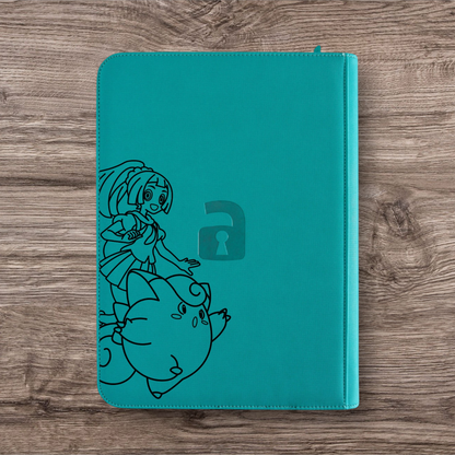 Custom Made Vault X 9 Pocket Blue Zip Binder / Folder for TCG collection – Journey Together N & Zoroark/ Lillie & Clefairy