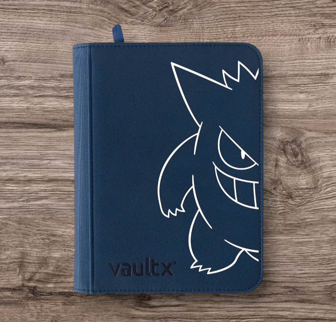 Custom Made Vault X 9 Pocket Royal Blue Zip Binder / Folder for TCG collection – Gengar