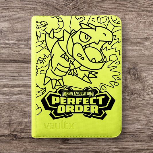 Custom Made Vault X 9 Pocket Neon Yellow Zip Binder / Folder for TCG collection – Perfect Order Tyrunt