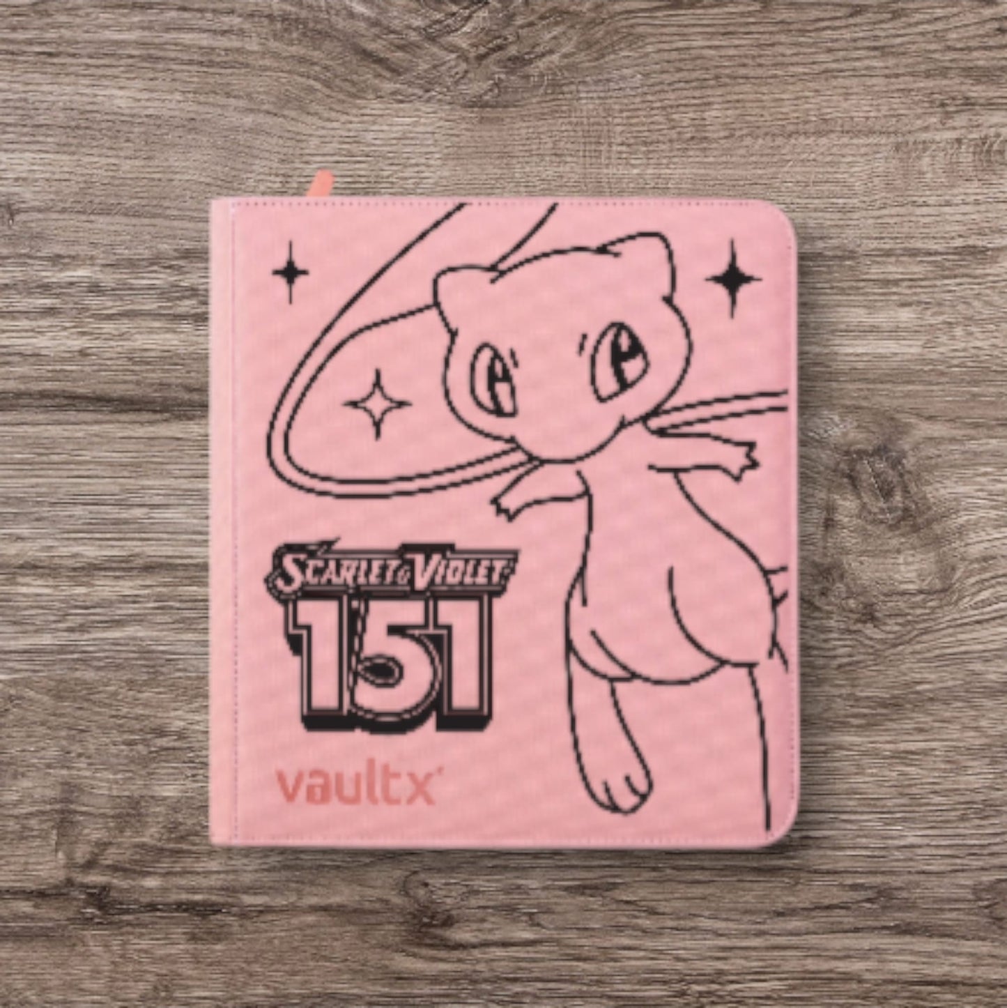 Custom Made Vault X 12 Pocket Pink Zip Binder / Folder for TCG collection – 151 Mew Edition