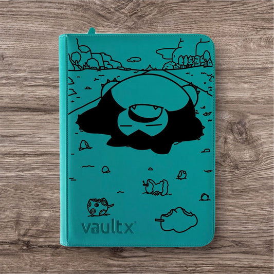 Custom Made Vault X 4 Pocket Ocean Blue Zip Binder / Folder for TCG collection – Snorlax