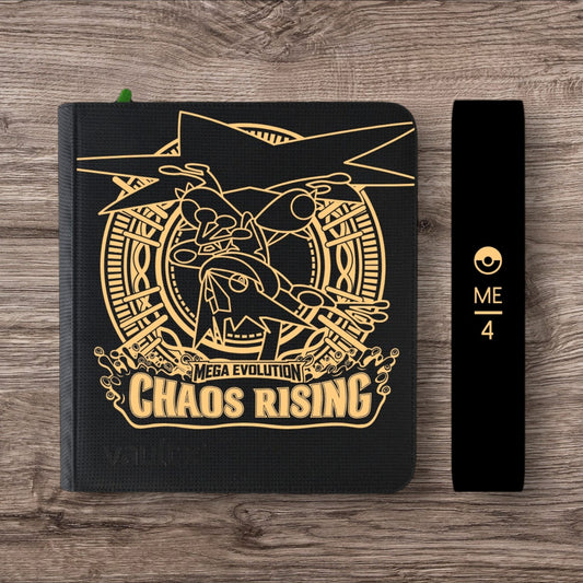 Custom Made Vault X 12 Pocket Black Zip Binder / Folder for TCG collection – Chaos Rising
