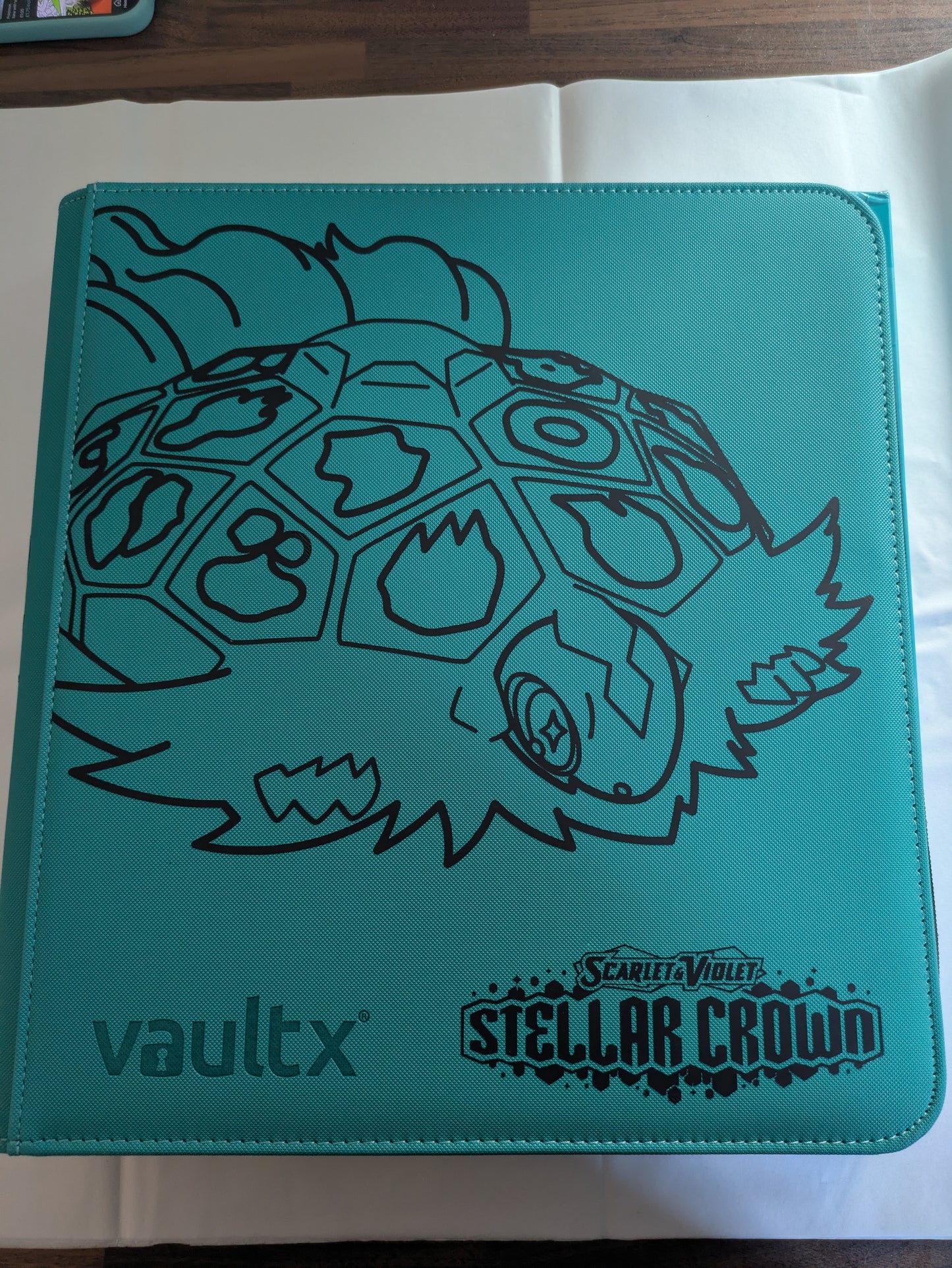 Custom Made Vault X 12 Pocket Teal Zip Binder / Folder for TCG collection – Stellar Crown Terapagos Edition