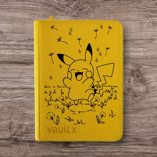 Custom Made Vault X 9 Pocket Yellow Binder / Folder for TCG collection – Pikachu
