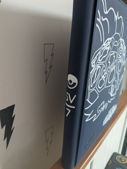 Custom Made Vault X 12 Pocket Royal Blue Zip Binder / Folder for TCG collection – Stellar Crown Terapagos Edition