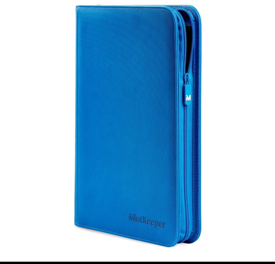Custom Made Mint Keeper 9 pocket Toploader Blue Zip Binder / Folder for TCG collection – Zoroark & Greninja