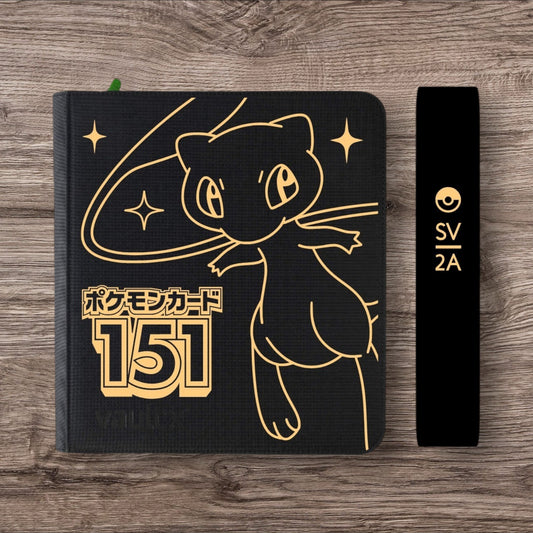 Custom Made Vault X 12 Pocket XL Black Zip Binder / Folder for TCG collection – Japanese 151 Mew Edition