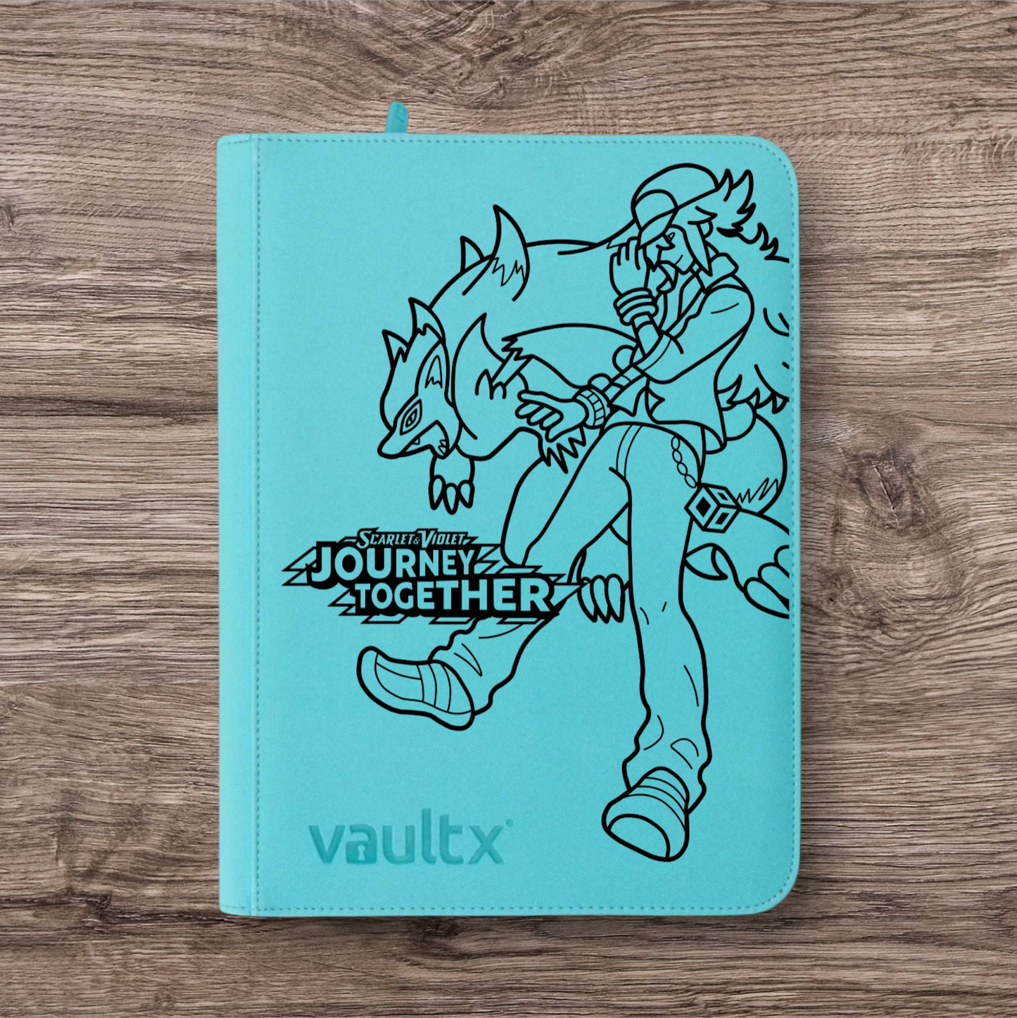 Custom Made Vault X 9 Pocket Blue Zip Binder / Folder for TCG collection – Journey Together N & Zoroark/ Lillie & Clefairy