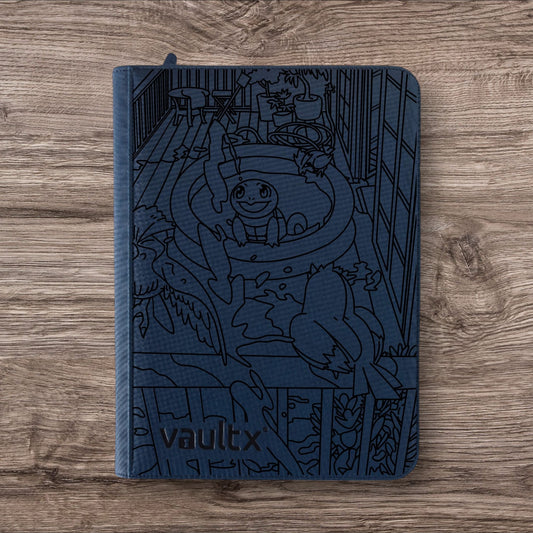Custom Made Vault X 9 Pocket Royal Blue Zip Binder / Folder for TCG collection – Squirtle full art