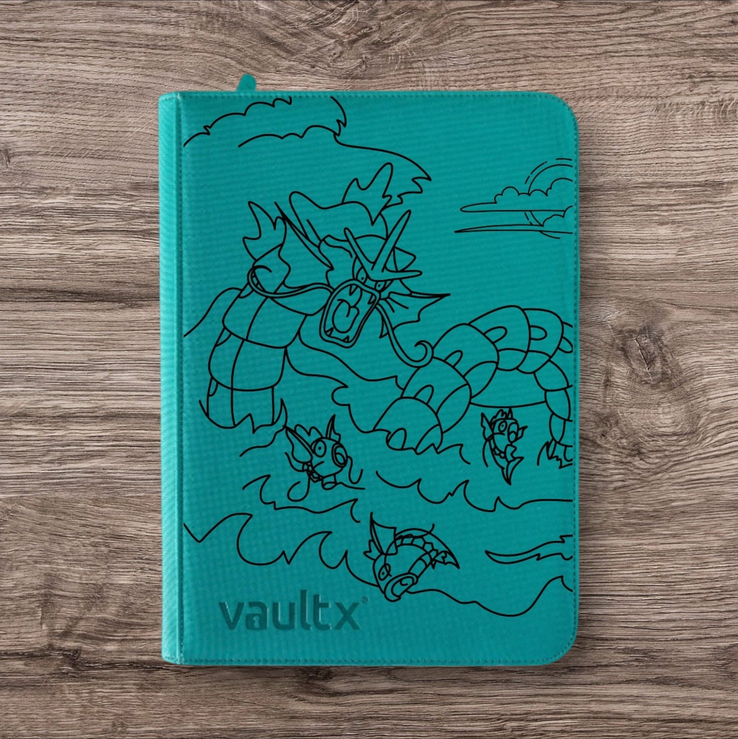 Custom Made Vault X 9 Pocket Teal Zip Binder / Folder for TCG collection – Gyarados