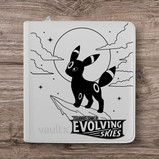 Custom Made Vault X 12 Pocket White Edition Zip Binder / Folder for TCG collection – Evolving Skies