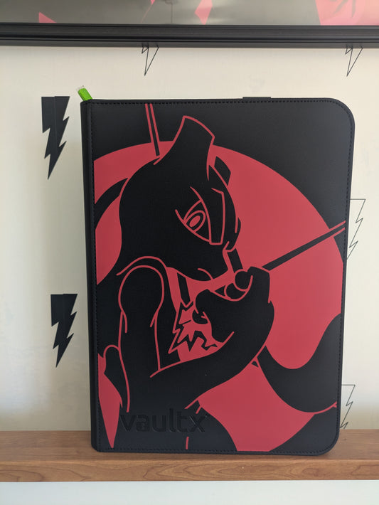 Custom Made Vault X 9 Pocket Black Zip Binder / Folder for TCG collection – Mewtwo
