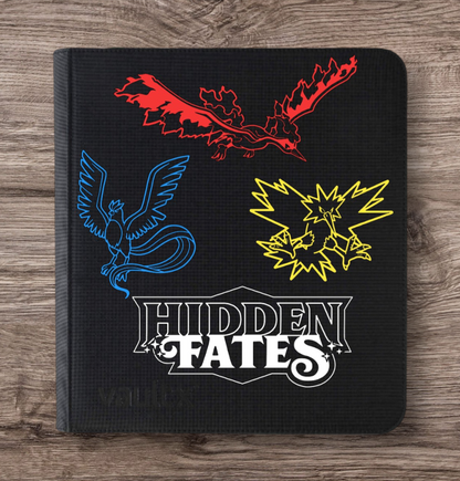 Custom Made Vault X 12 Pocket Black Zip Binder / Folder for TCG collection – Hidden Fates