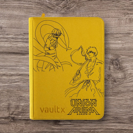 Custom Made Vault X 9 Pocket Yellow Zip Binder / Folder for TCG collection – Union Arena