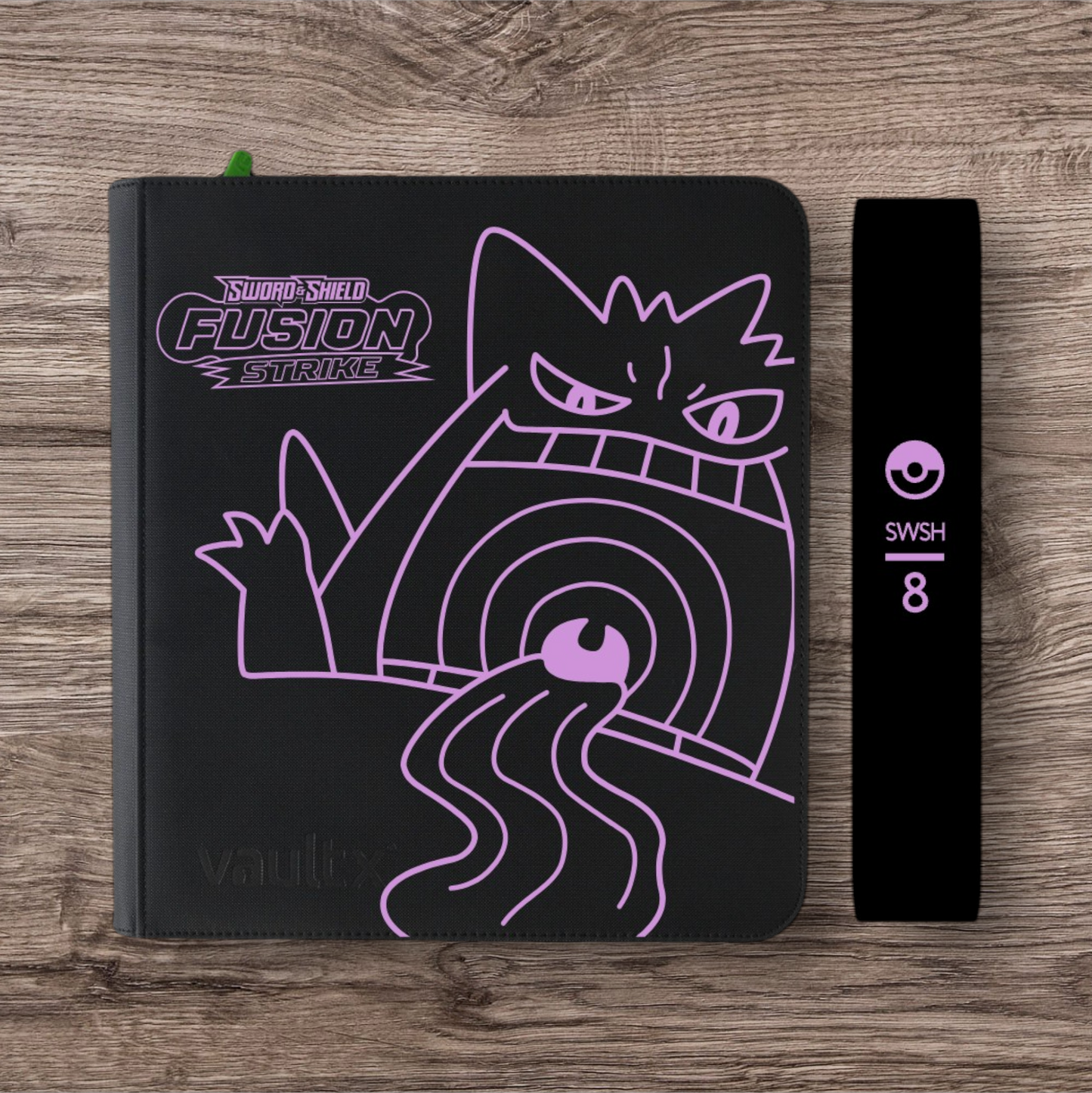 Custom Made Vault X 12 Pocket XL Black Zip Binder / Folder for TCG collection– Fusion Strike Gengar Edition