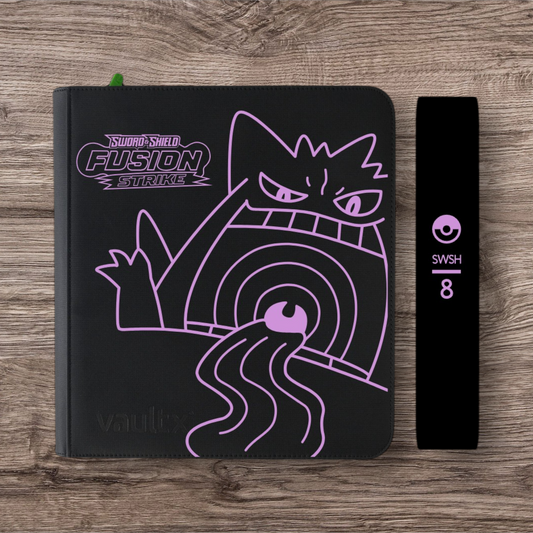 Custom Made Vault X 12 Pocket XL Black Zip Binder / Folder for TCG collection– Fusion Strike Gengar Edition