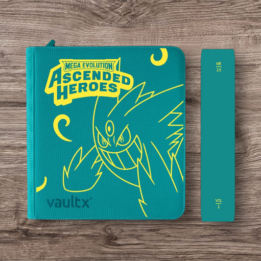 Custom Made Vault X 12 Pocket Ocean Blue Zip Binder / Folder for TCG collection – Ascended Heroes Mega Gengar