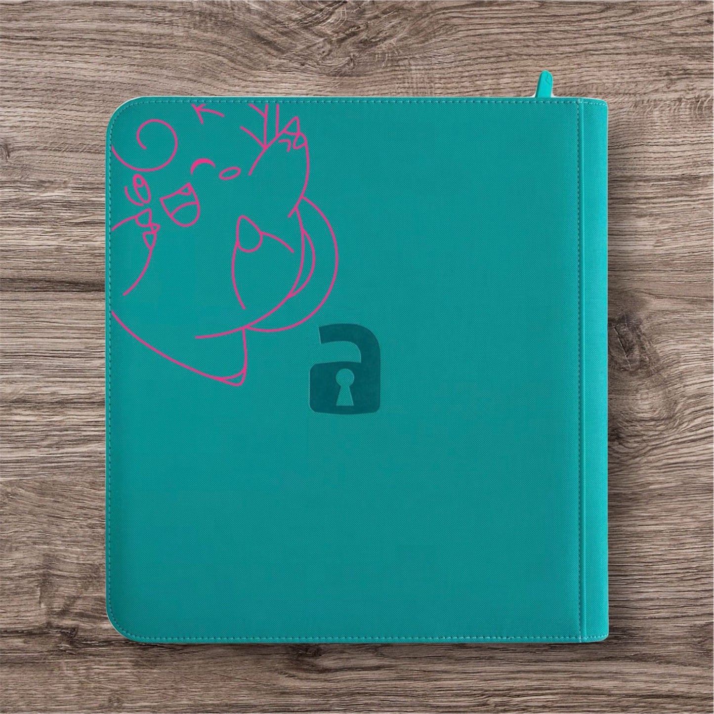Custom Made Vault X 12 Pocket Teal Zip Binder / Folder for TCG collection – Journey Together N & Zoroark/ Clefairy