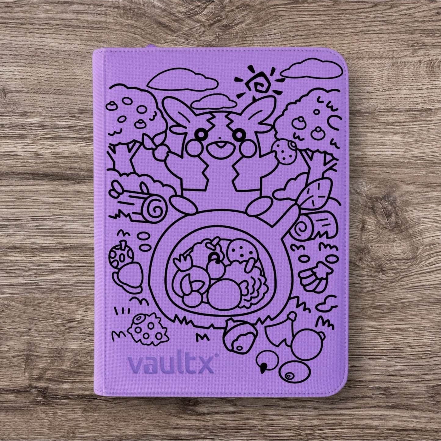 Custom Made Vault X 9 Pocket Purple Zip Binder / Folder for TCG collection – Morpeko