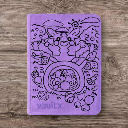 Custom Made Vault X 9 Pocket Purple Zip Binder / Folder for TCG collection – Morpeko