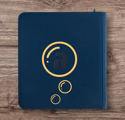 Custom Made Vault X 12 Pocket XL Blue Zip Binder / Folder for TCG collection – Metallic Gold Magikarp