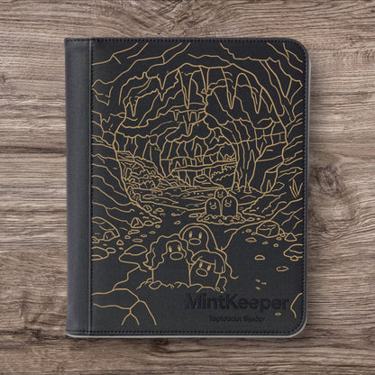 Custom Made MintKeeper 9 Pocket Toploader Black Zip Binder / Folder for TCG collection – Dugtrio & Aloan Dugtrio Gold Edition