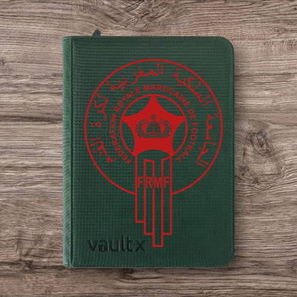 Custom Made Vault X 9 Pocket Green Zip Binder / Folder for TCG collection – Moroccan Football Federation Logo