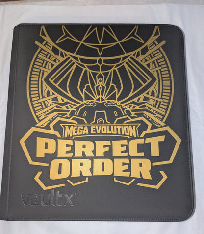 Custom Made Vault X 12 Pocket Black & Gold Edition Zip Binder / Folder for TCG collection – Perfect Order Mega Zygarde