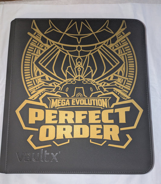 Custom Made Vault X 12 Pocket Black & Gold Edition Zip Binder / Folder for TCG collection – Perfect Order Mega Zygarde