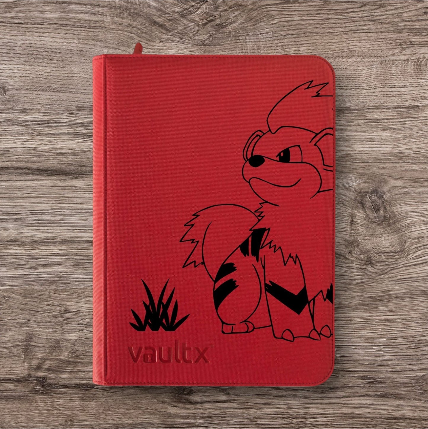 Custom Made Vault X 9 Pocket Red Zip Binder / Folder for TCG collection – Growlith