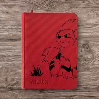 Custom Made Vault X 9 Pocket Red Zip Binder / Folder for TCG collection – Growlith