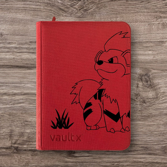Custom Made Vault X 9 Pocket Red Zip Binder / Folder for TCG collection – Growlith