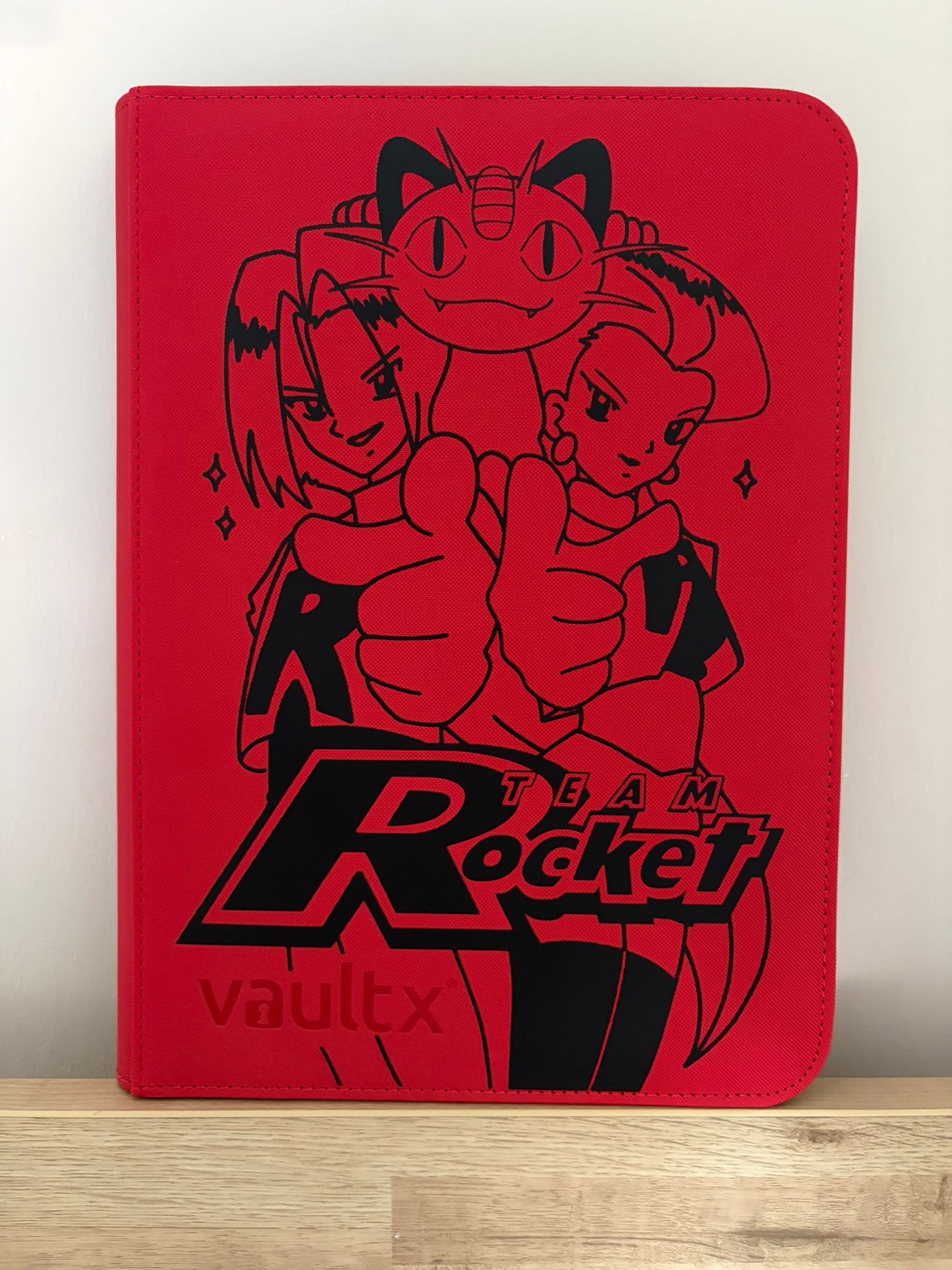 Custom Made Vault X 9 Pocket Red Binder / Folder for TCG collection – Team Rocket