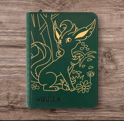 Custom Made Vault X 4 Pocket Green Zip Binder / Folder for TCG collection – Leafeon