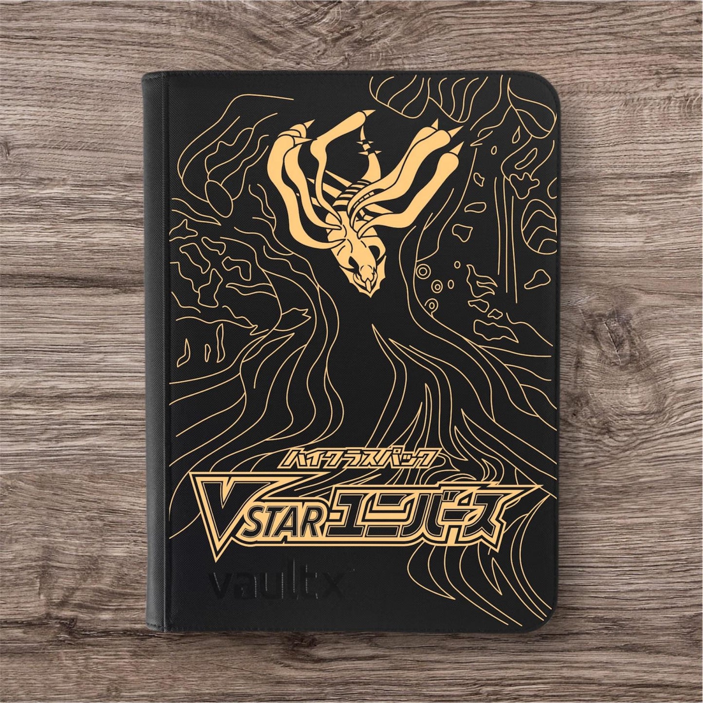 Custom Made Vault X 9 Pocket Black & Gold Edition Zip Binder / Folder for TCG collection – VStar Universe Giratina