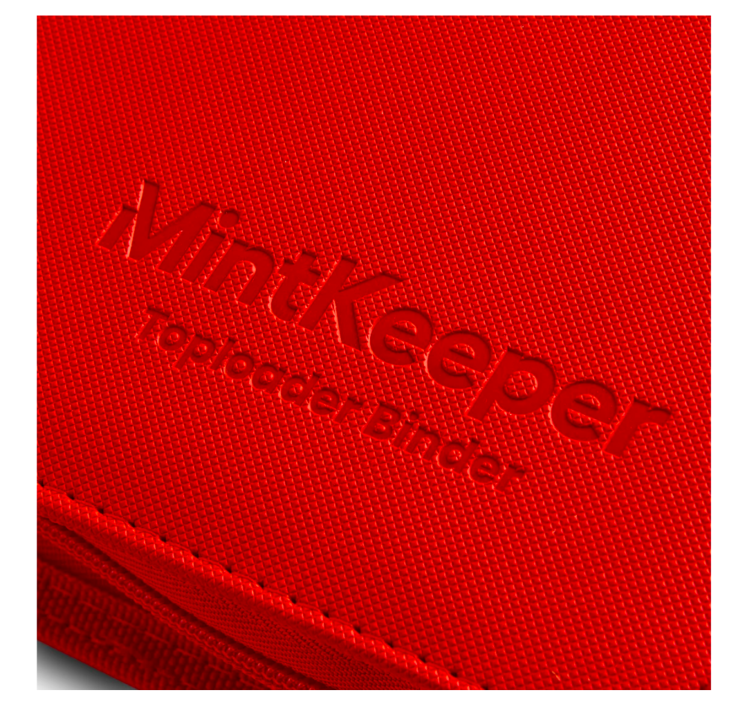 Custom Made Mint Keeper 9 pocket Toploader Red Zip Binder / Folder for TCG collection – Infernape Gold Edition