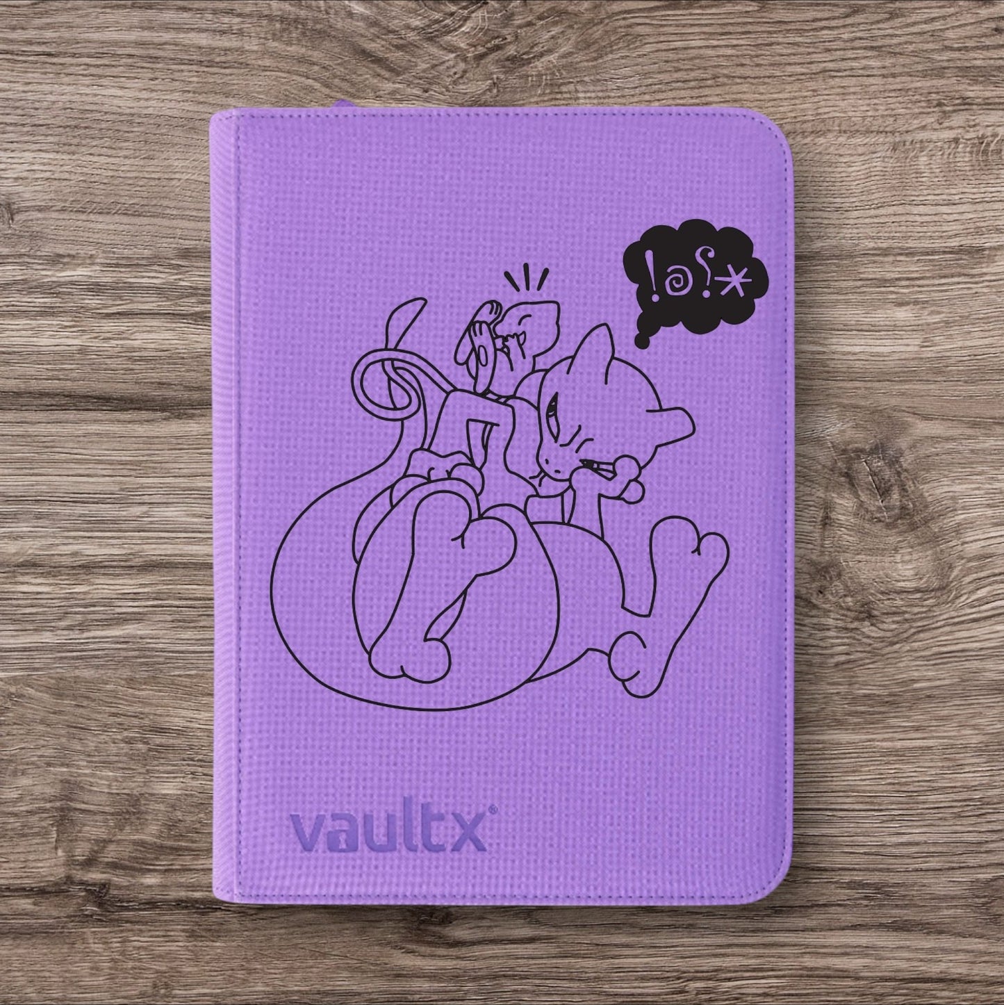 Custom Made Vault X 9 Pocket Purple Zip Binder / Folder for TCG collection – Mewtwo & Mew