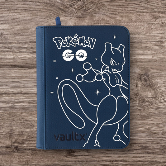 Custom Made Vault X 9 Pocket Royal Blue Zip Binder / Folder for TCG collection – Pokémon Go Mewtwo