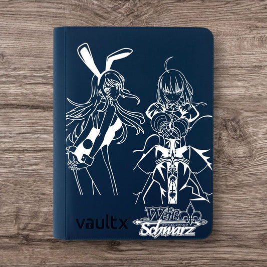 Custom Made Vault X 16 Pocket Royal Blue Zip Binder / Folder for TCG collection – Weiss Schwarz