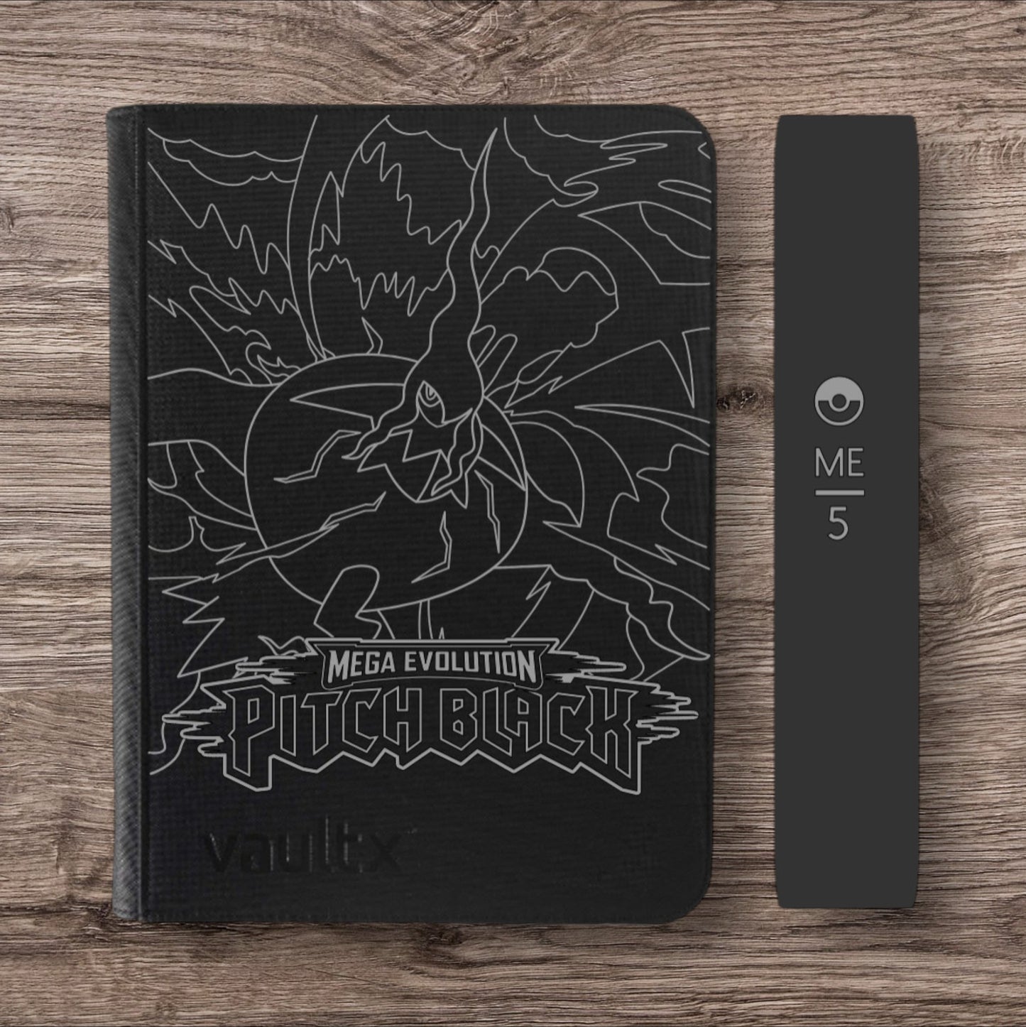 Custom Made Vault X 9 Pocket Black Zip Binder / Folder for TCG collection – Pitch Black