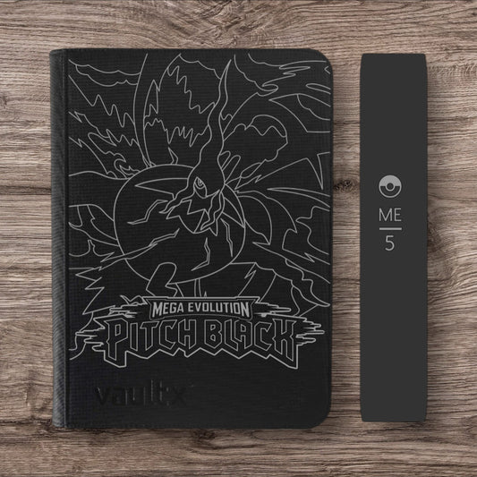 Custom Made Vault X 9 Pocket Black Zip Binder / Folder for TCG collection – Pitch Black