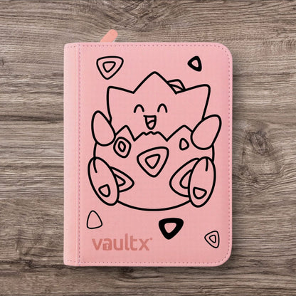 Custom Made Vault X 4 Pocket Pink Zip Binder / Folder for TCG collection – Togepi & Tinkatink