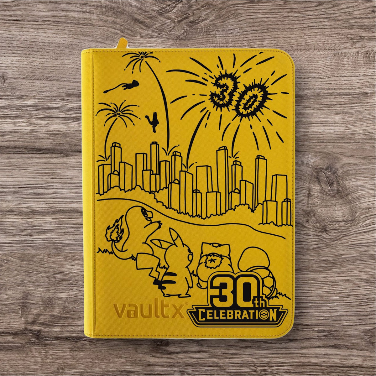Custom Made Vault X 9 Pocket Yellow Zip Binder / Folder for TCG collection - 30th Celebration