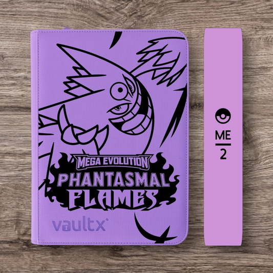 Custom Made Vault X 9 Pocket Purple Zip Binder / Folder for TCG collection – Phantasmal Flames Gengar Edition