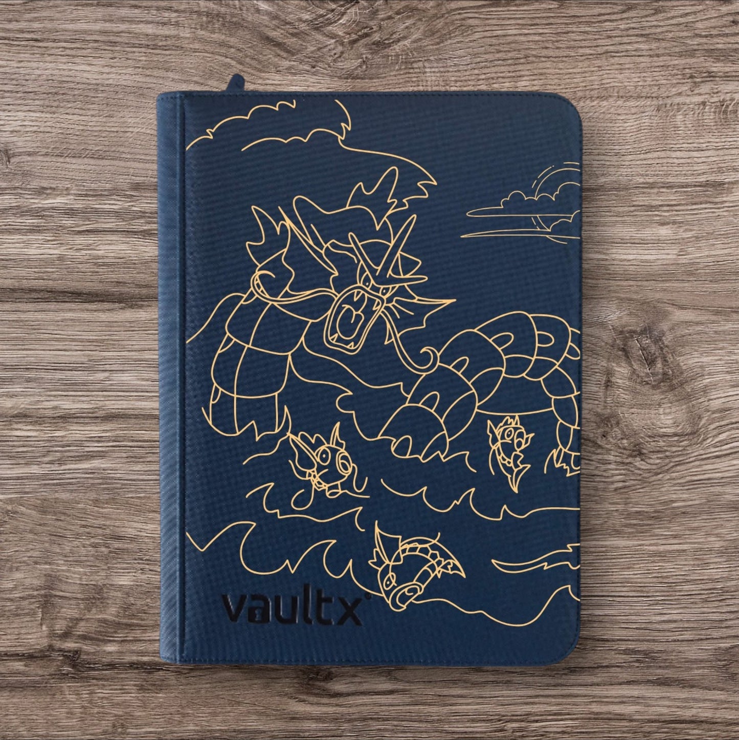 Custom Made Vault X 9 Pocket Royal Blue Zip Binder / Folder for TCG collection – Gyarados