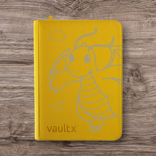 Custom Made Vault X 9 Pocket Yellow Holographic Zip Binder / Folder for TCG collection – Dragonite